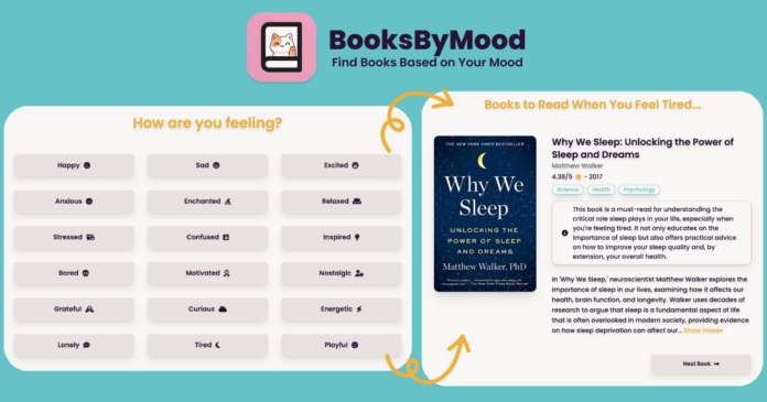 Show HN: I Made a Books Recommendation App Based on Your Mood